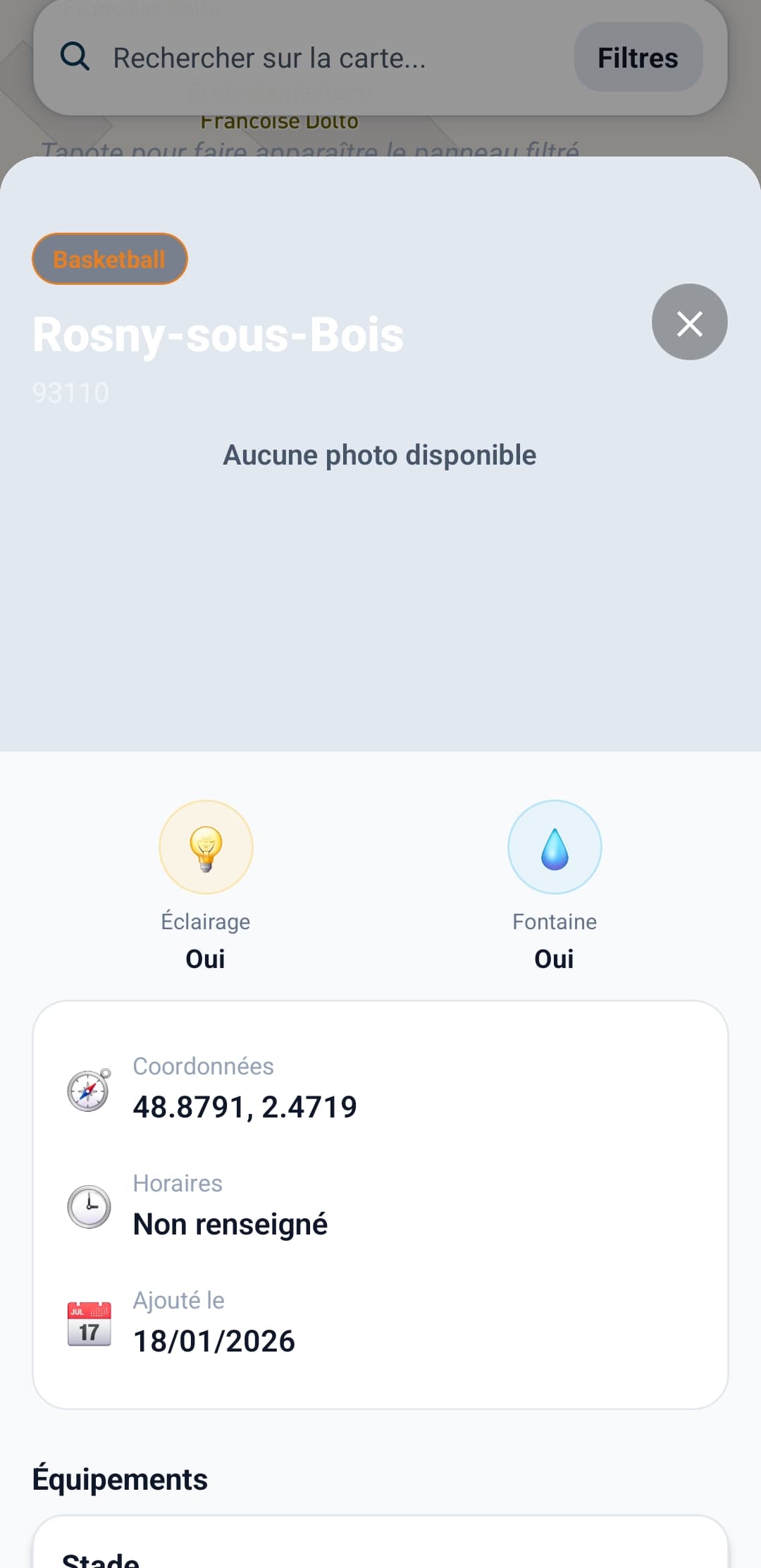 Capture SportSeek: Le spot en détail